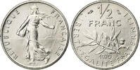 France 1/2 Franc Semeuse, Paris, FDC, Nickel, Gadoury:429 -