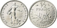 France 1/2 Franc Semeuse, Paris, FDC, Nickel, Gadoury:429 -