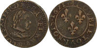 France Double Tournois Louis XIII, Villeneuve Saint-André, Copper -