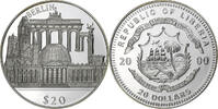 Liberia 20 Dollars Berlin, Proof, Silver -