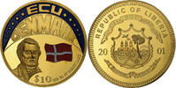 Liberia 5 Dollars Ecu Denmark, Proof, Copper-nickel -