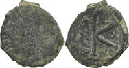 Half Follis Maurice Tiberius, Thessalonica, Bronze -