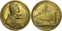 Papal States Medaille Innocent XI, Battle of Párkány, Gilt Bronze -