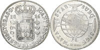 Brazil 960 Reis João VI, Uncertain mint, Overstruck, Silver -