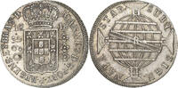 Brazil 960 Reis João VI, Rio de Janeiro, Overstruck, Silver -