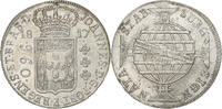 Brazil 960 Reis João VI, Rio de Janeiro, Overstruck, Silver -