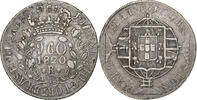 Brazil 960 Reis João VI, Rio de Janeiro, Overstruck, Silver -