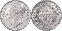 East India Company 1 Rupee Victoria, Silver, KM:458 -