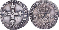 France 1/8 Ecu Louis XIII, Bayonne, Silver, Gadoury:23 -