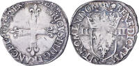 France 1/4 Ecu Henri III, Nantes, Silver -
