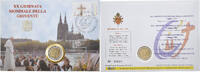 Vatican 2 Euro + Stamp Benedict XVI, 20th World Youth Day, Rome -