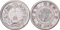Japan 10 Sen Mutsuhito, Meiji Era, Silver -