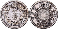 Japan 10 Sen Mutsuhito, Meiji Era, Silver -