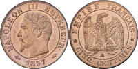 France 5 Centimes Napoleon III, Paris, Bronze, Gadoury:152 -