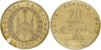 Djibouti 20 Francs Monnaie de Paris, Pattern, Aluminum-Bronze -