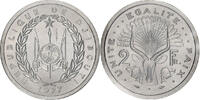 Djibouti 2 Francs Monnaie de Paris, Pattern, Aluminum, KM:21 -