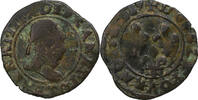 France Double Tournois Henri III, Rouen, Copper, Gadoury:455 -