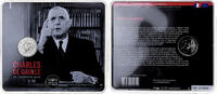 France 2 Euro Charles de Gaulle, BU, Monnaie de Paris, Bi-Metallic -