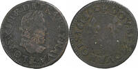 France Double Tournois Louis XIII, Aix, Copper, CGKL:258 -