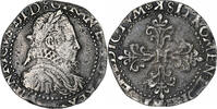 France 1/2 Franc au col fraisé Henri III, Bordeaux, Silver -