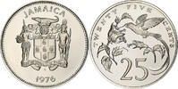 Jamaica 25 Cents Franklin Mint, Proof, Copper-nickel, KM:56 -