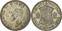 Great Britain 1/2 Crown George VI, British Royal Mint, Silver -