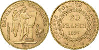 France 20 Francs Genius, Paris, Gold, Gadoury:1063, KM:825 -