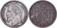 France Franc Napoleon III, Strasbourg, Large BB, Silver -