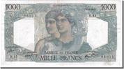 France 1000 Francs Banknote, 1 000 F 1945-1950 ''Minerve et Hercule'' -
