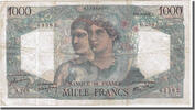 France 1000 Francs Banknote, 1 000 F 1945-1950 ''Minerve et Hercule'' -