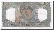 France 1000 Francs Banknote, 1 000 F 1945-1950 ''Minerve et Hercule'' -