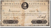 France 100 Livres Banknote, Ricard, 1791-06-19, KM:A44A -
