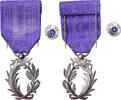 France Medaille Ordre des Palmes Académiques, Excellent Quality, Silver, 28 -