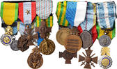 France Medal Placard de Décorations Coloniales, Indochine, WAR, Excellent -
