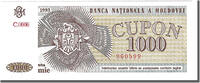 Moldova 1000 Cupon Banknote -