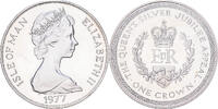 Isle of Man Crown Elizabeth II, Pobjoy Mint, Silver, KM:42a -