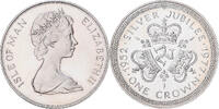 Isle of Man Crown Elizabeth II, Pobjoy Mint, Silver, KM:41a -
