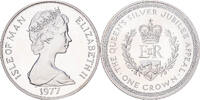 Isle of Man Crown Elizabeth II, Pobjoy Mint, Silver, KM:42a -