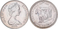 Isle of Man Crown Elizabeth II, Pobjoy Mint, Silver, KM:38a -