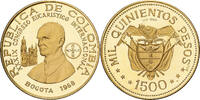 Colombia 1500 Pesos 1968 Arezzo 39th International Eucharistic Congress,... 9900,00 EUR  Excl. 4,95 EUR Verzending