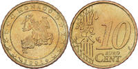 Monaco 10 Euro Cent Rainier III, Paris, Brass, KM:170 -