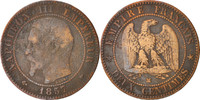 France 2 Centimes Coin, Napoleon III, Napoléon III, Marseille -