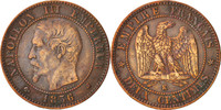 France 2 Centimes Coin, Napoleon III, Napoléon III, Bordeaux -
