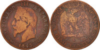 France 5 Centimes Coin, Napoleon III, Napoléon III, Bordeaux -