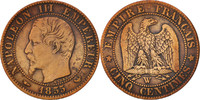 France 5 Centimes Coin, Napoleon III, Napoléon III, Lille -