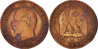 France 5 Centimes Coin, Napoleon III, Napoléon III, Strasbourg -