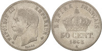 France 50 Centimes Coin, Napoleon III, Napoléon III, Paris -