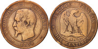 France 10 Centimes Coin, Napoleon III, Napoléon III, Bordeaux -