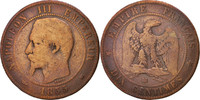 France 10 Centimes Coin, Napoleon III, Napoléon III, Strasbourg -