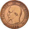 France 10 Centimes Coin, Napoleon III, Napoléon III, Lyon -